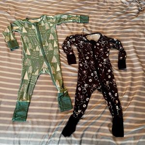 Little Sleepies Trees and Skeletons (bundle of 2) 6-12months